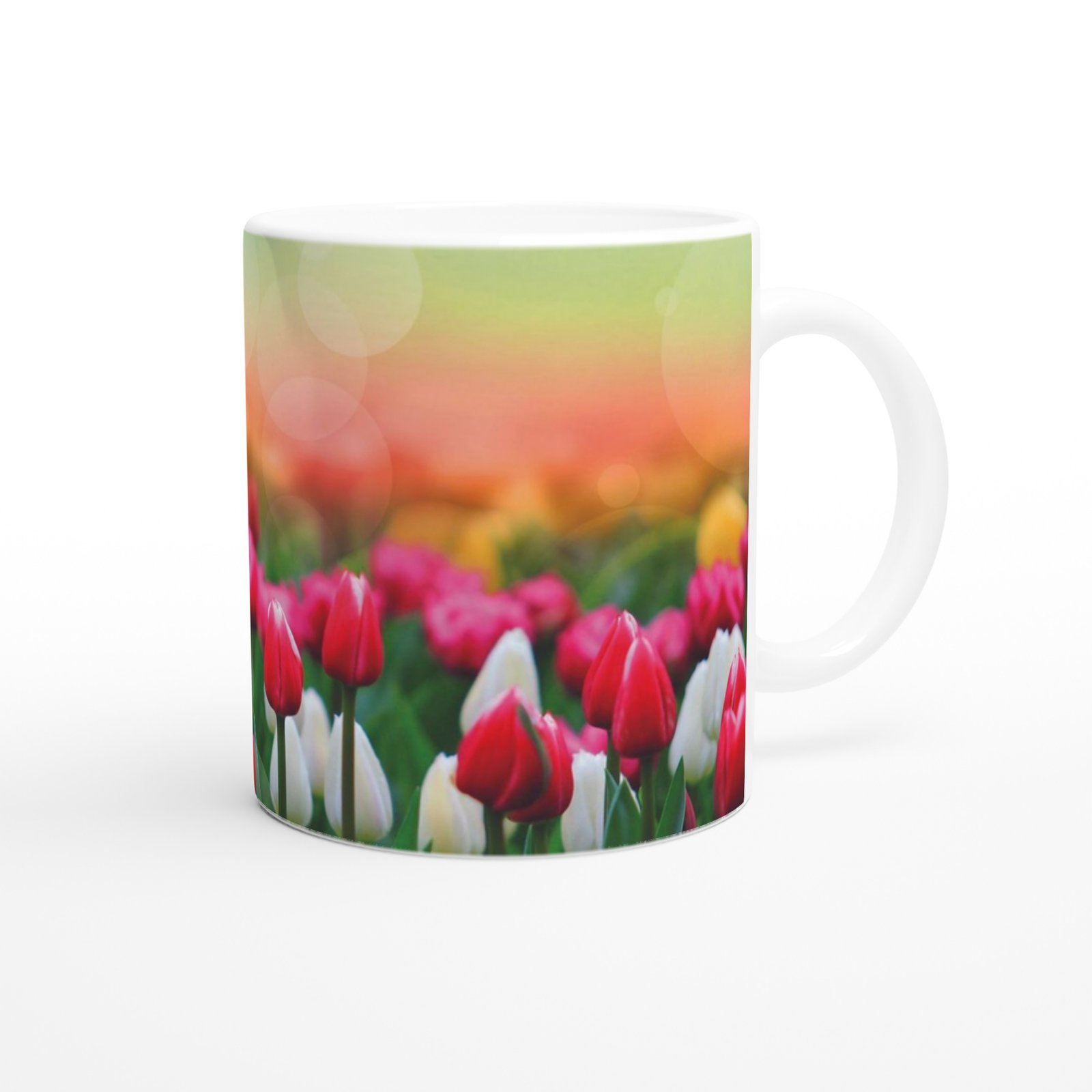 Lale Bahçesi Manzaralı Kupa Bardak - 3