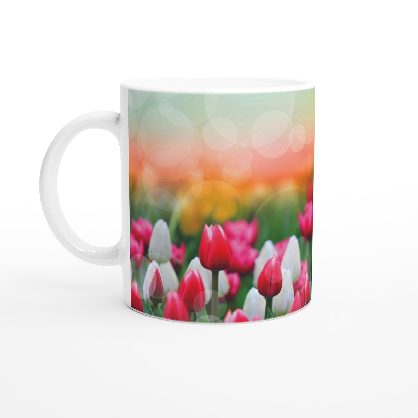 Lale Bahçesi Manzaralı Kupa Bardak