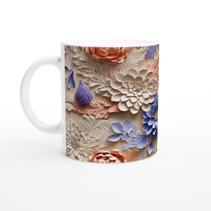 Lavanta Düşleri Çiçekli Kupa Bardak