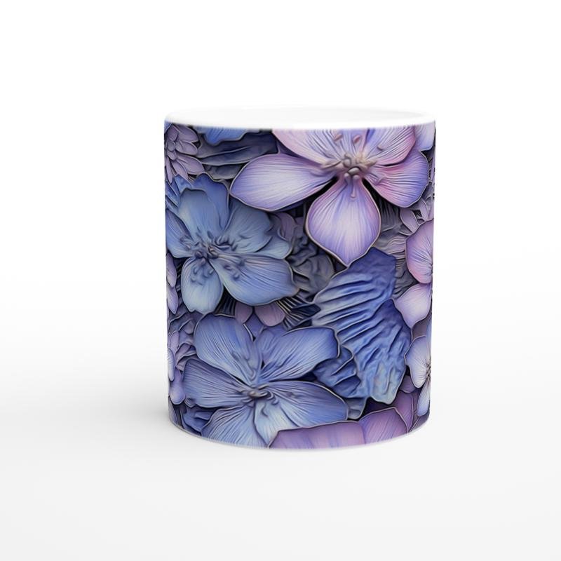 Lavanta Rüyası Çiçek Desenli Kupa - 2