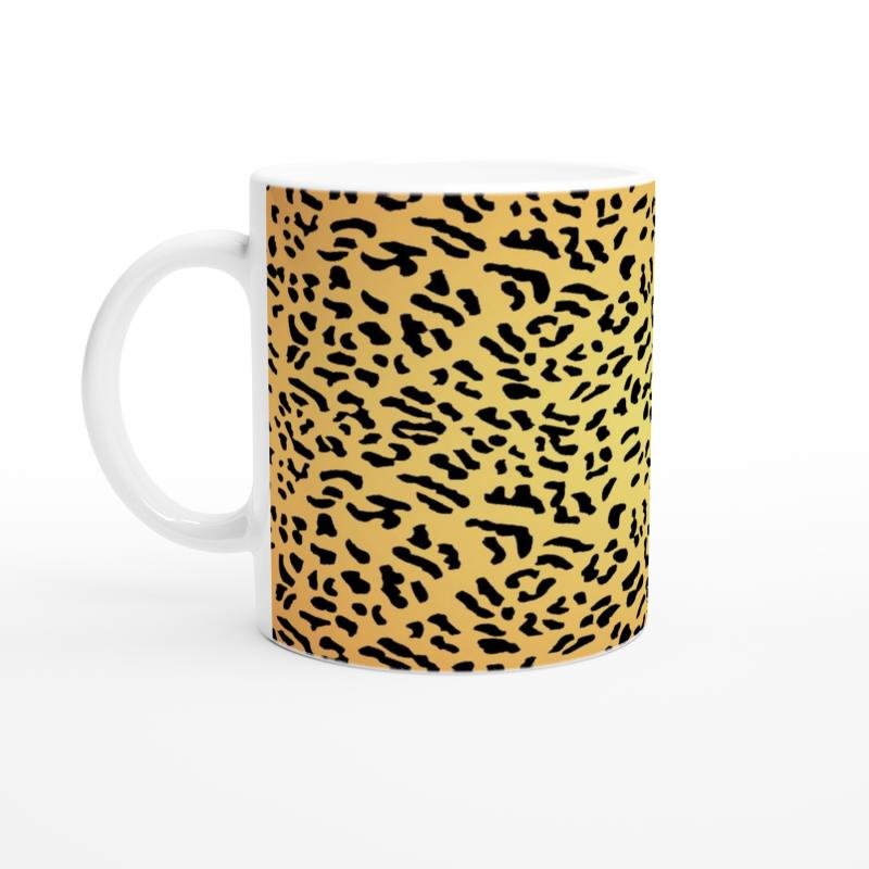 Leopar Desenli Modern Tarz Baskılı Kupa Bardak