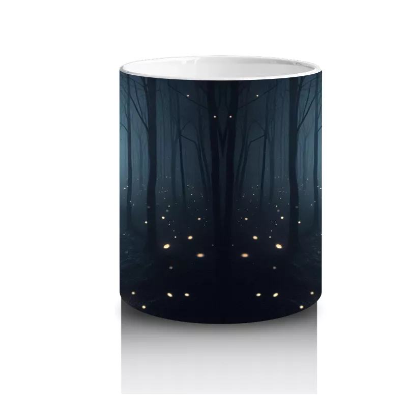 Loş Işıklı Terkedilmiş Koridor Figürlü Korku Temalı Baskılı Kupa Bardak - 3