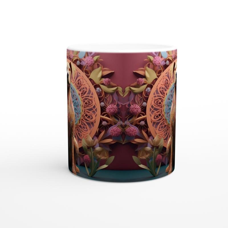 Mandala Köpek Baskılı Kupa Bardak - 2