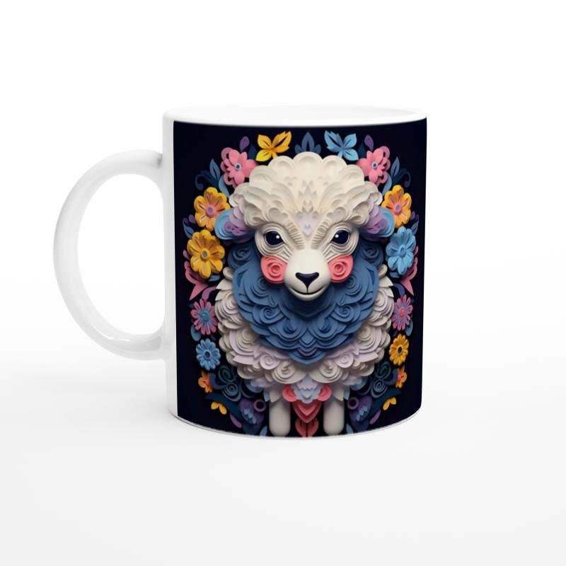 Masal Kuzusu Çiçekli Kupa Bardak