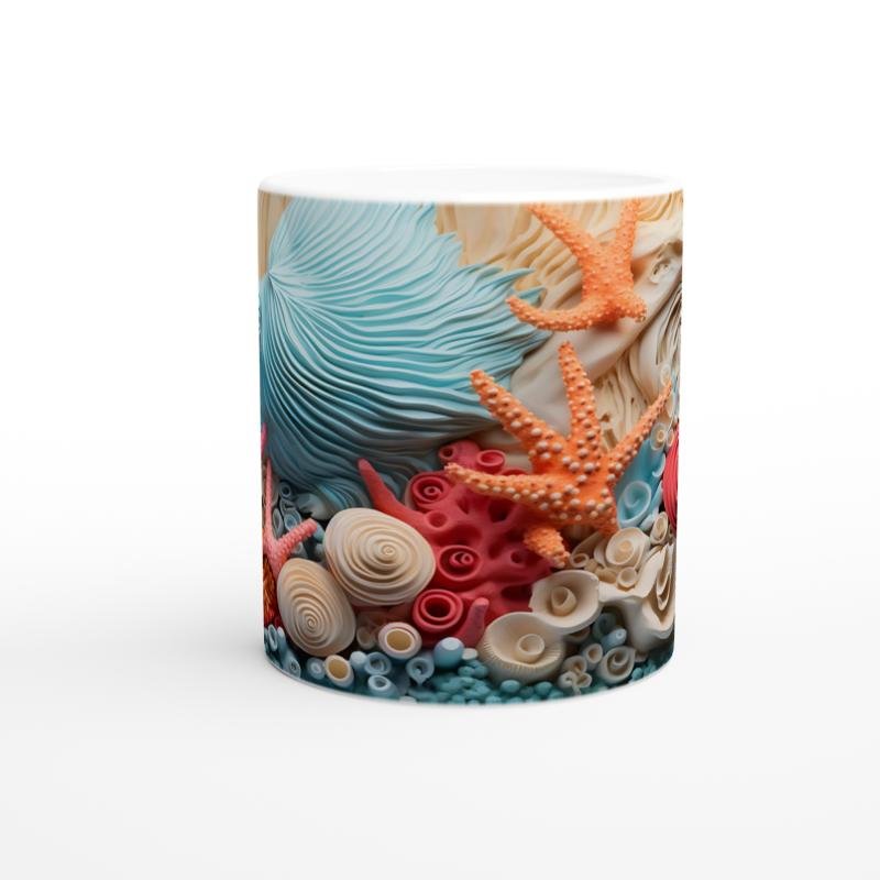 Mavi Dalgalar Arasında Kupa Bardak