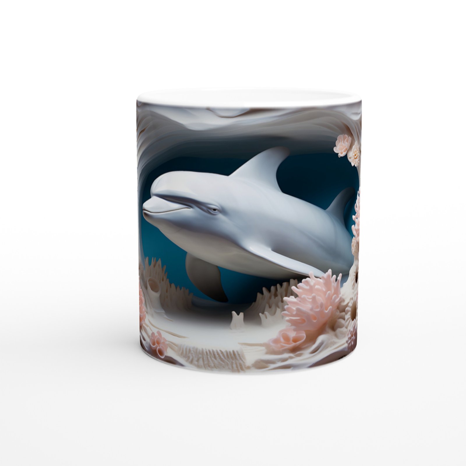 Mercan Bahçesinde Mutlu Yunus Kupa Bardak