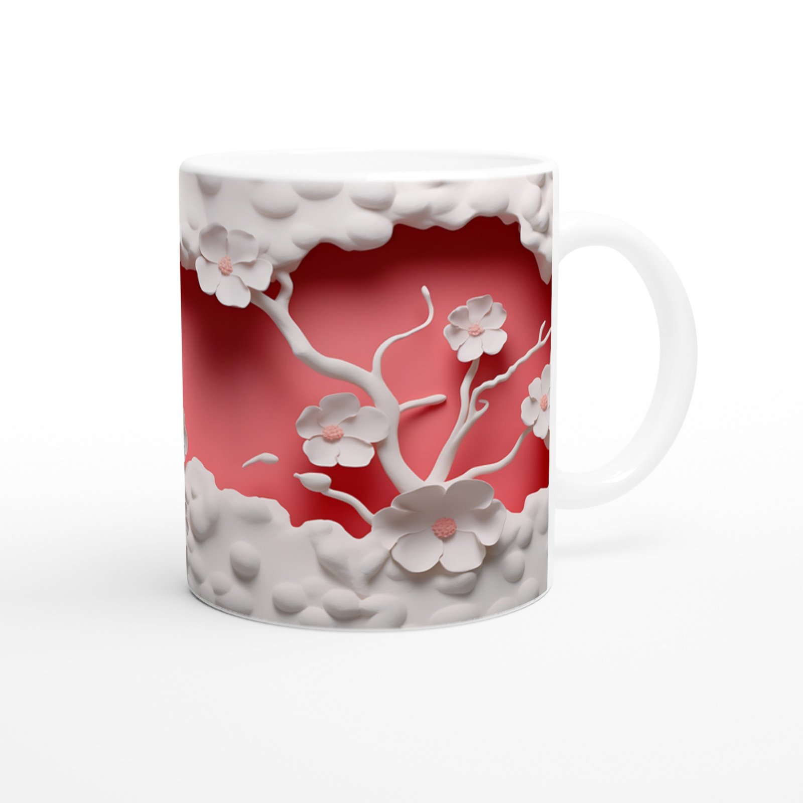 Mercan Çiçekleri ve Dalgalar Su Altı Temalı Kupa Bardak - 3