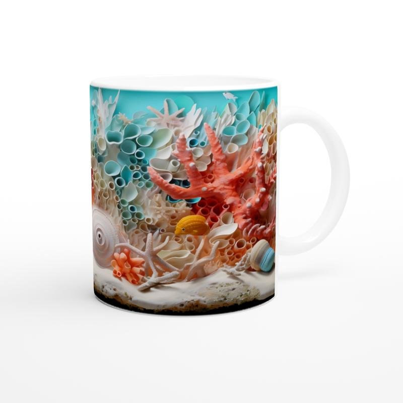 Mercan Ormanında Deniz Yıldızı Kupa Bardak - 3