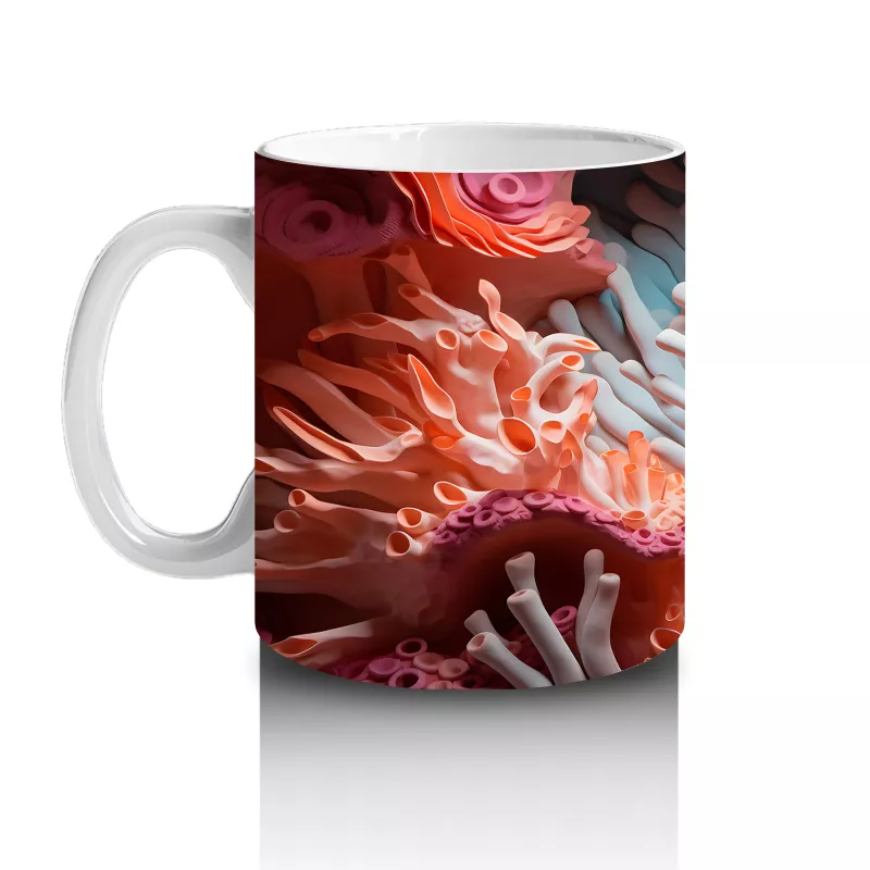 Mercanlar Arasında Yüzen Palyaço Balığı – Baskılı Kahve Kupası - 2