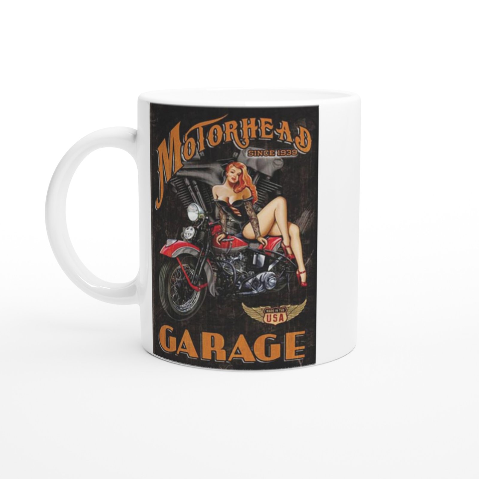 Motorhead Garage Retro Pin-Up Kupa Bardak
