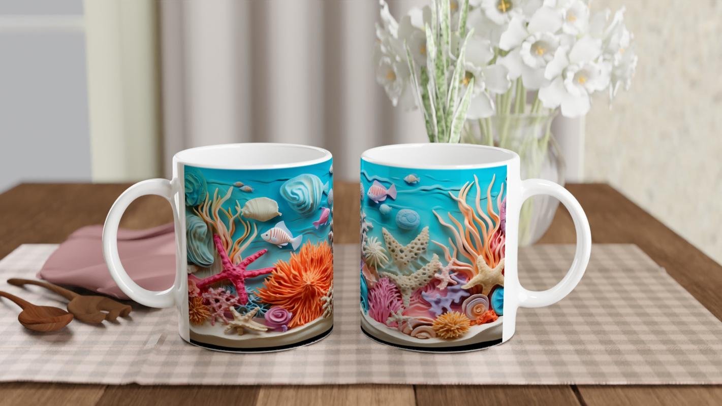 Neon Mercan Bahçesi Kupa Bardak - 5