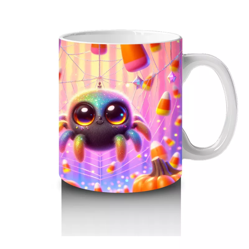 Neon Renkli Sevimli Canavarlar Figürlü Tatlı Cadılar Bayramı Baskılı Kupa Bardak - 4