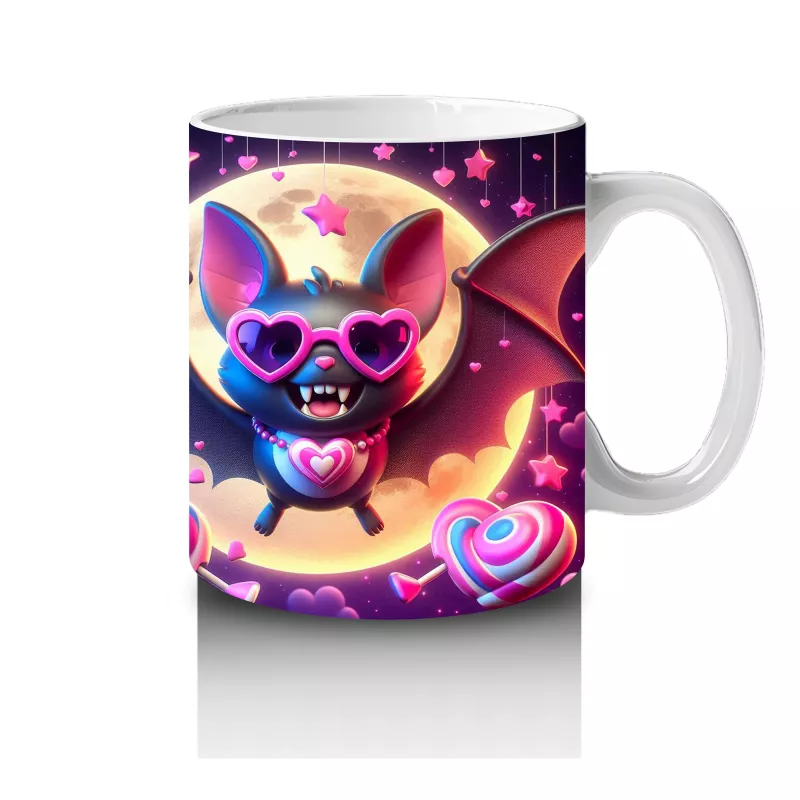 Neon Renkli Şeytan Maskesi Figürlü Korku Temalı Baskılı Kupa Bardak - 4