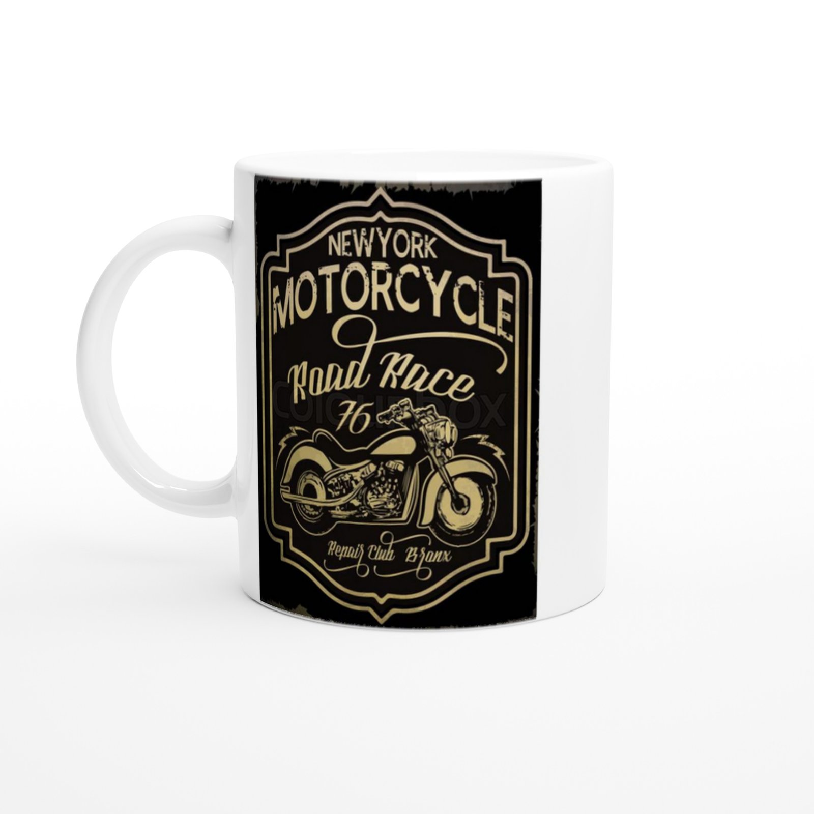 New York Road Race Motosiklet Tasarımlı Kupa Bardak