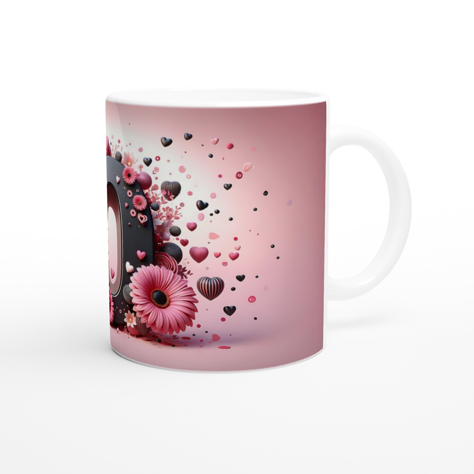 O Harfi Zarif Formlu Harfli Kupa Bardak - 3