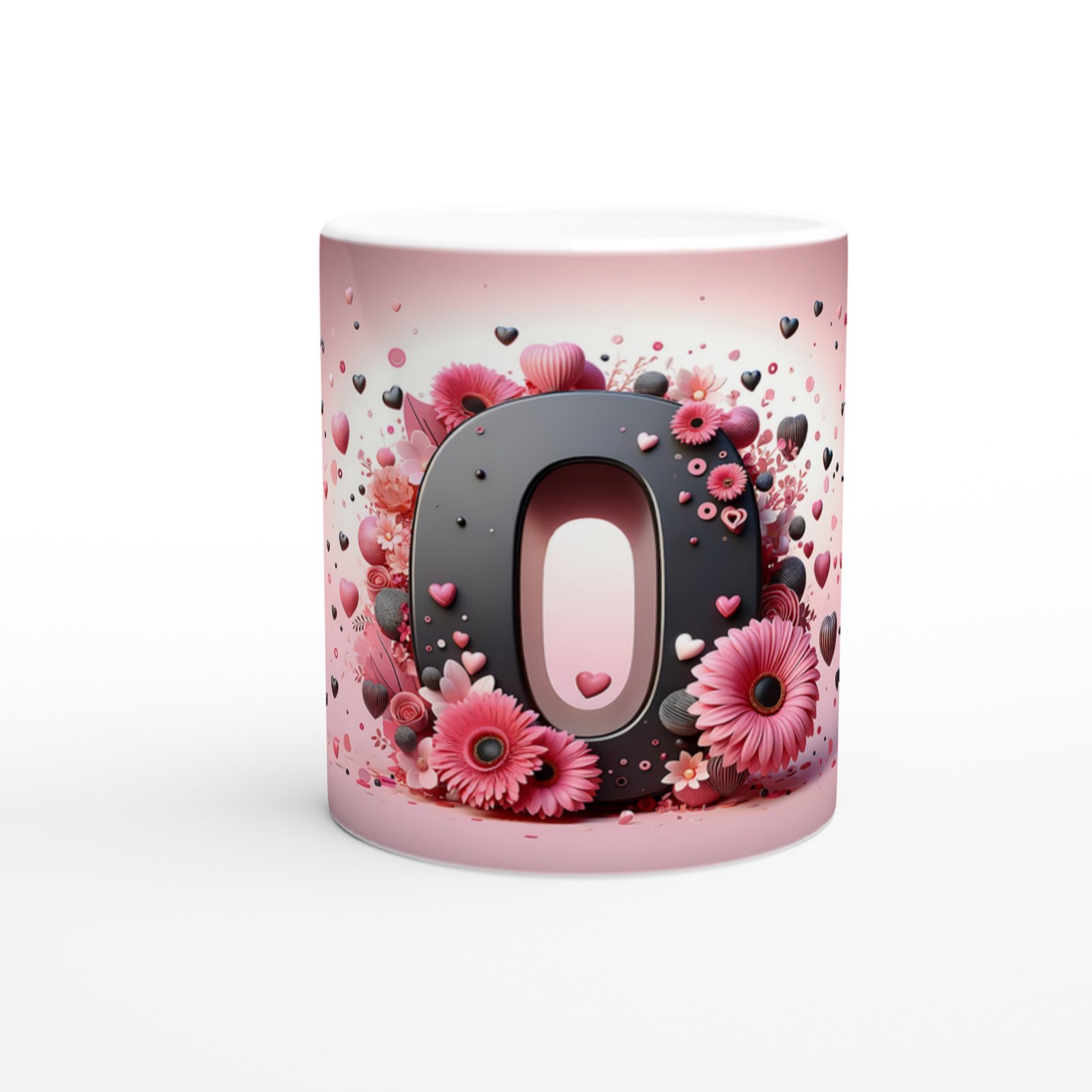 O Harfi Zarif Formlu Harfli Kupa Bardak