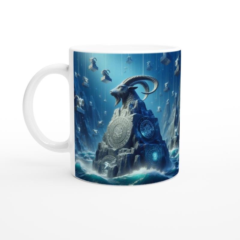 Oğlak Burcu Baskılı Kahve Kupası - Astral Denizaltı Dünyası Vs1
