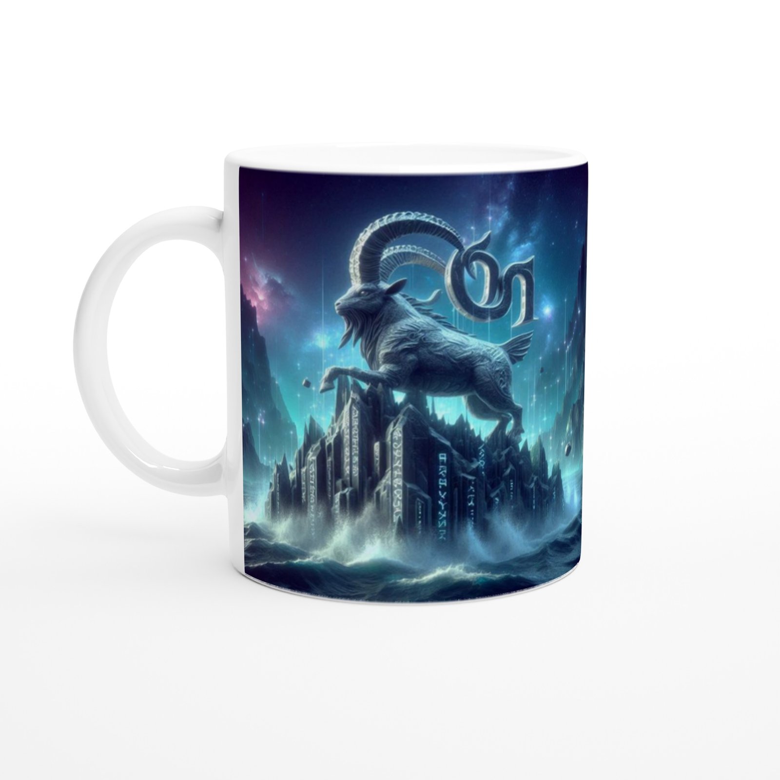 Oğlak Burcu Baskılı Kahve Kupası - Astral Denizaltı Dünyası Vs2