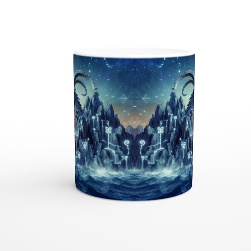 Oğlak Burcu Baskılı Kahve Kupası - Astral Denizaltı Dünyası Vs3 - 2