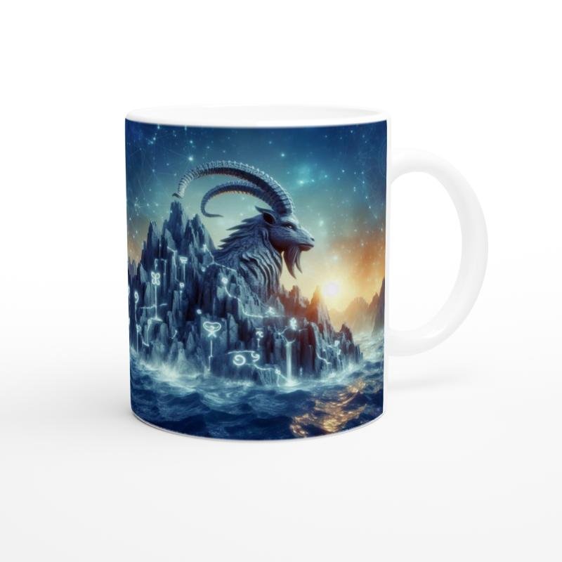 Oğlak Burcu Baskılı Kahve Kupası - Astral Denizaltı Dünyası Vs3 - 3