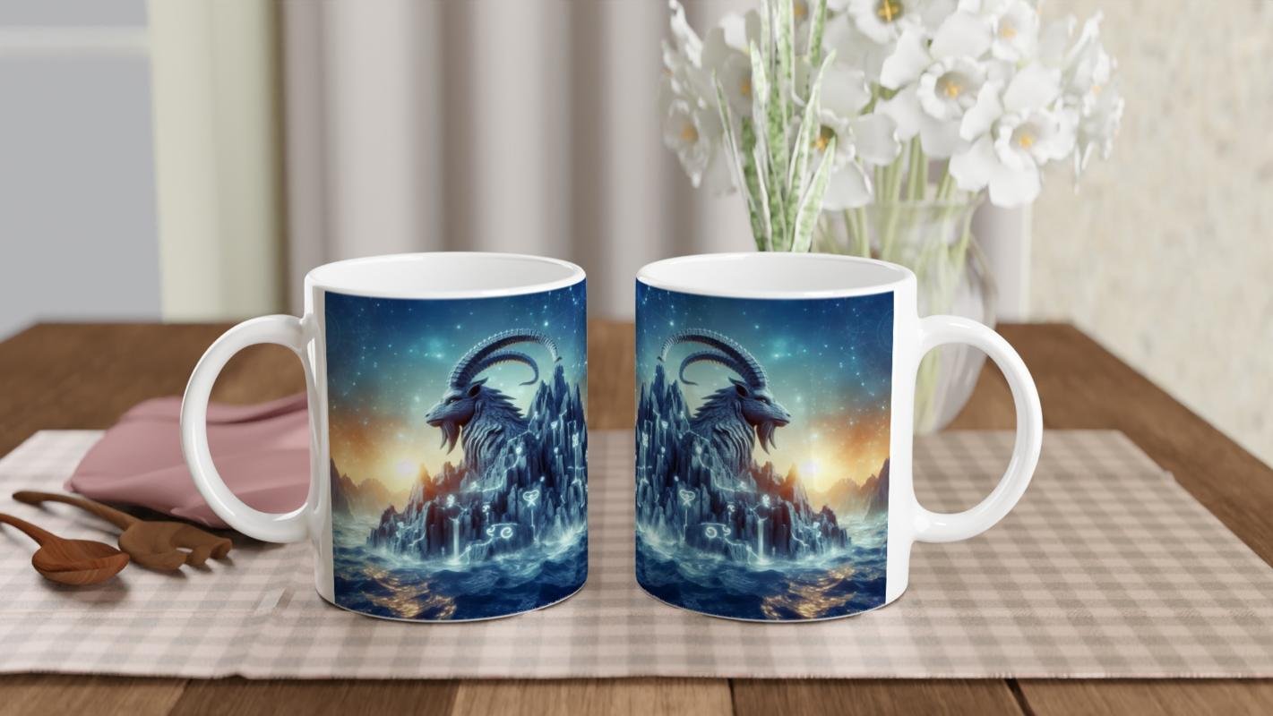 Oğlak Burcu Baskılı Kahve Kupası - Astral Denizaltı Dünyası Vs3 - 5