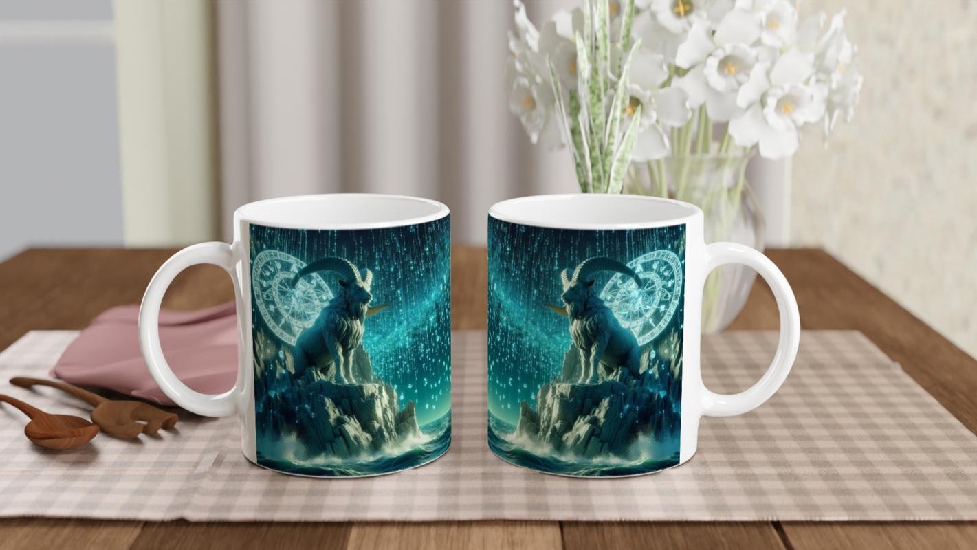 Oğlak Burcu Baskılı Kahve Kupası - Astral Denizaltı Dünyası Vs4 - 5