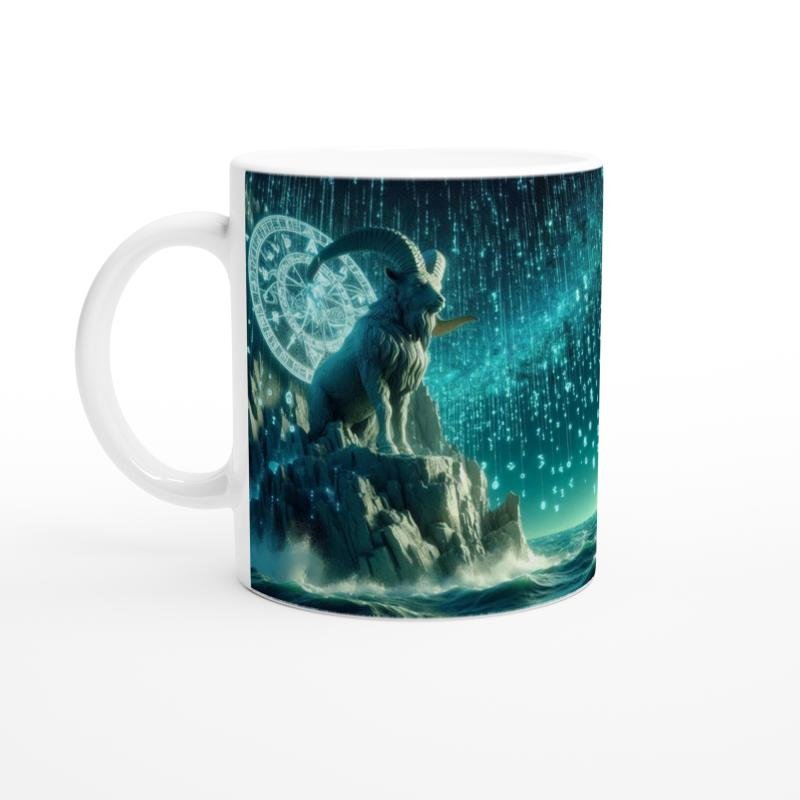Oğlak Burcu Baskılı Kahve Kupası - Astral Denizaltı Dünyası Vs4