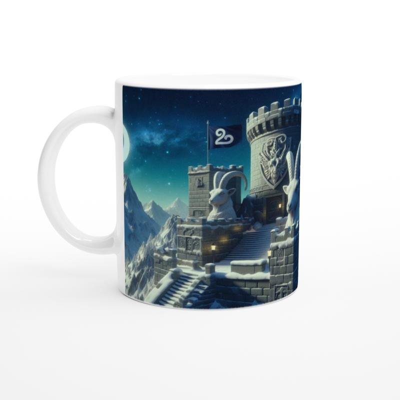 Oğlak Burcu Baskılı Kahve Kupası - Burçlar Krallığı Şatosu Vs3