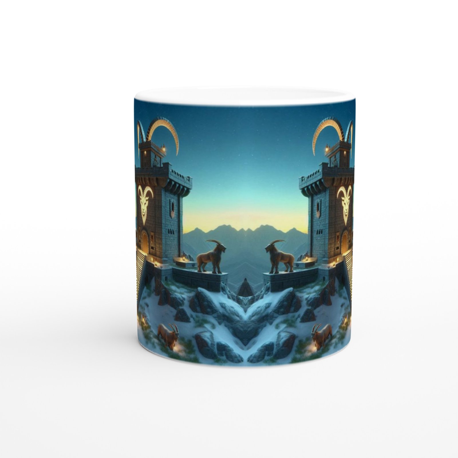 Oğlak Burcu Baskılı Kahve Kupası - Burçlar Krallığı Şatosu Vs4 - 2