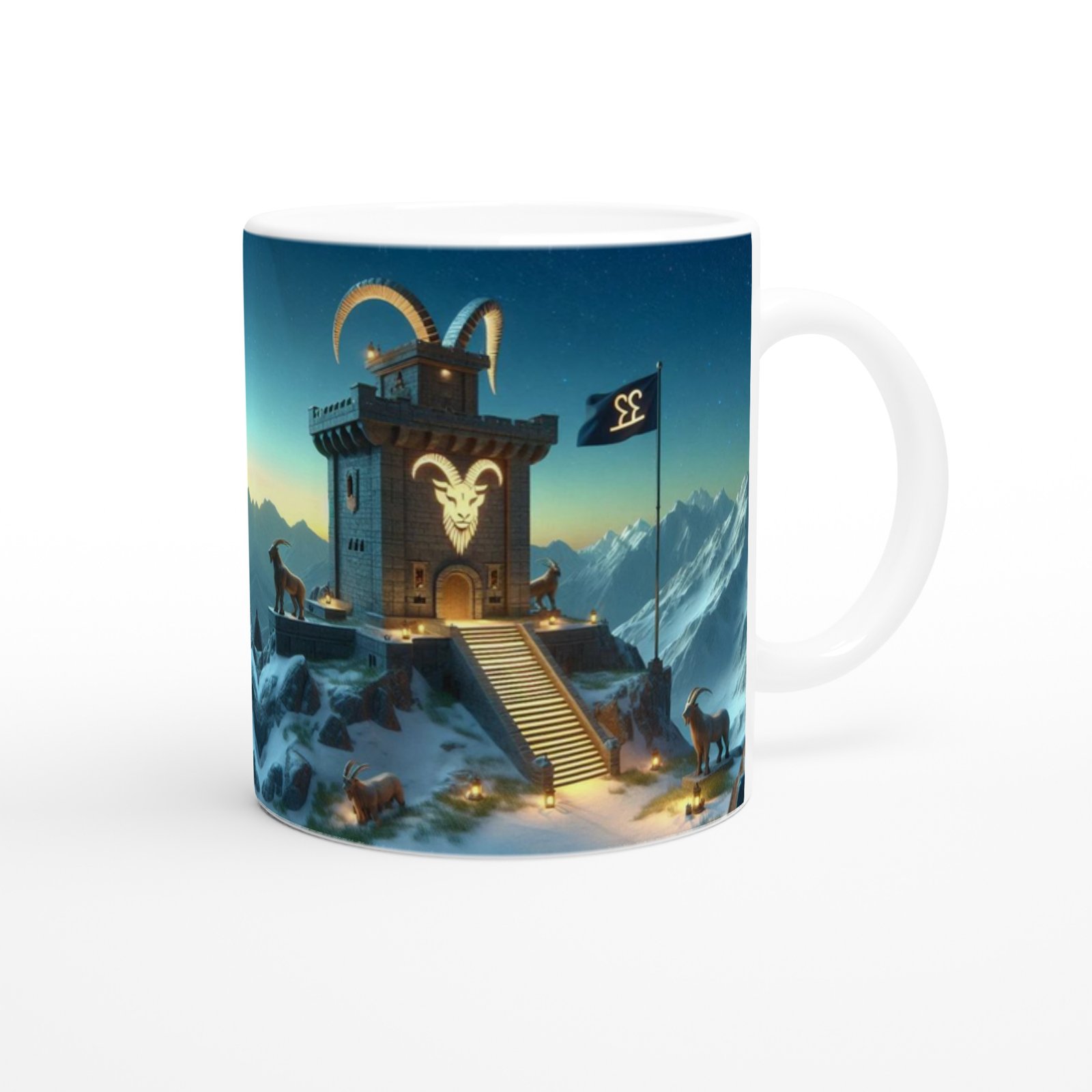 Oğlak Burcu Baskılı Kahve Kupası - Burçlar Krallığı Şatosu Vs4 - 3