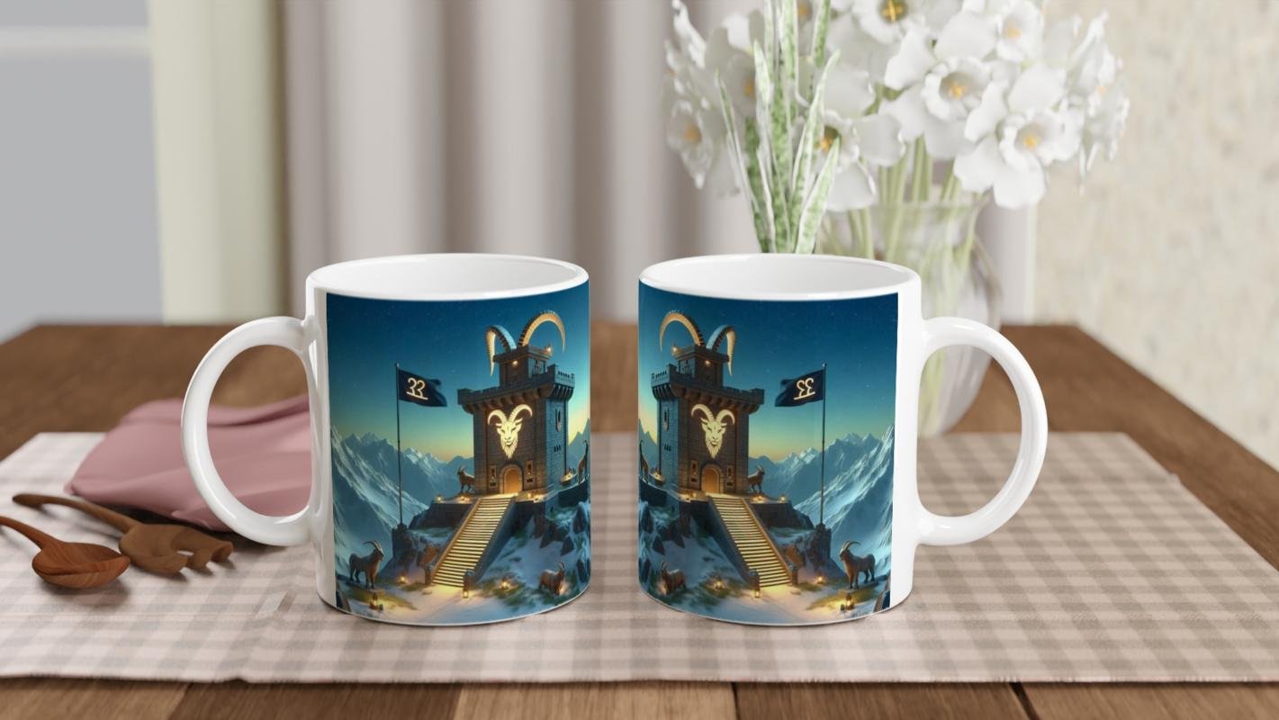 Oğlak Burcu Baskılı Kahve Kupası - Burçlar Krallığı Şatosu Vs4 - 5