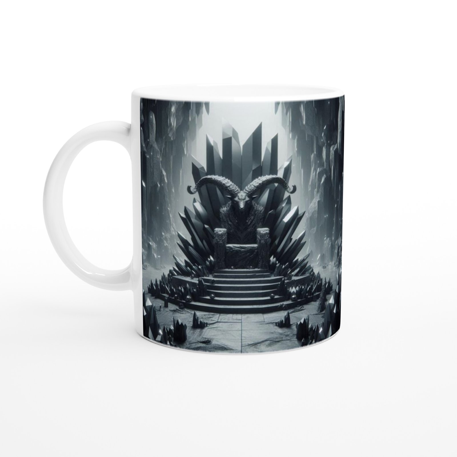 Oğlak Burcu Baskılı Kahve Kupası - Büyülü Kristal Mağarası Temalı Vs1