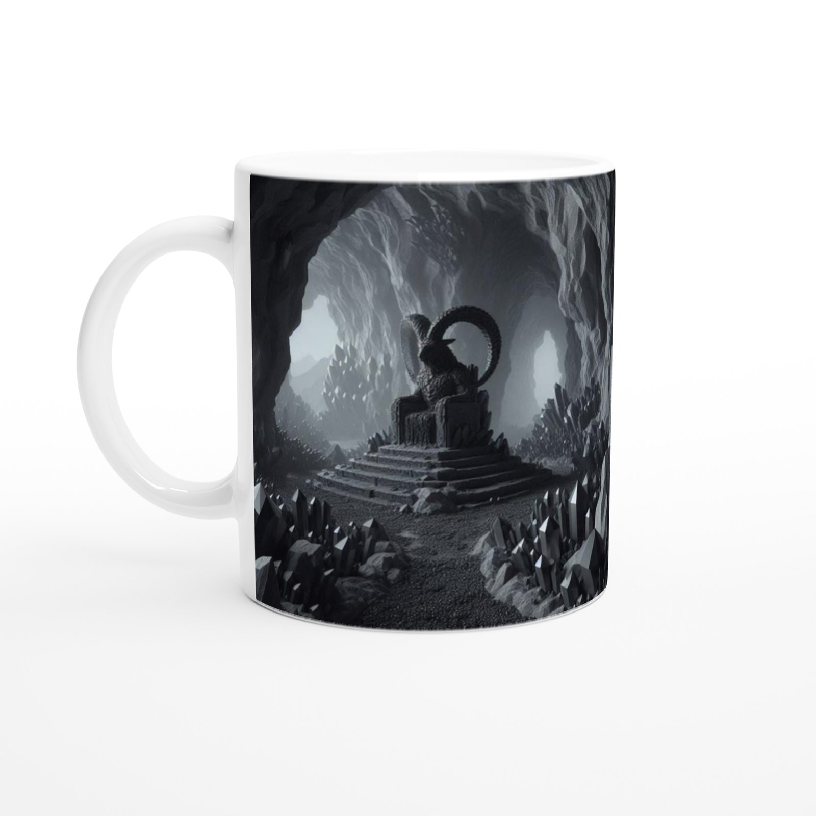 Oğlak Burcu Baskılı Kahve Kupası - Büyülü Kristal Mağarası Temalı Vs2