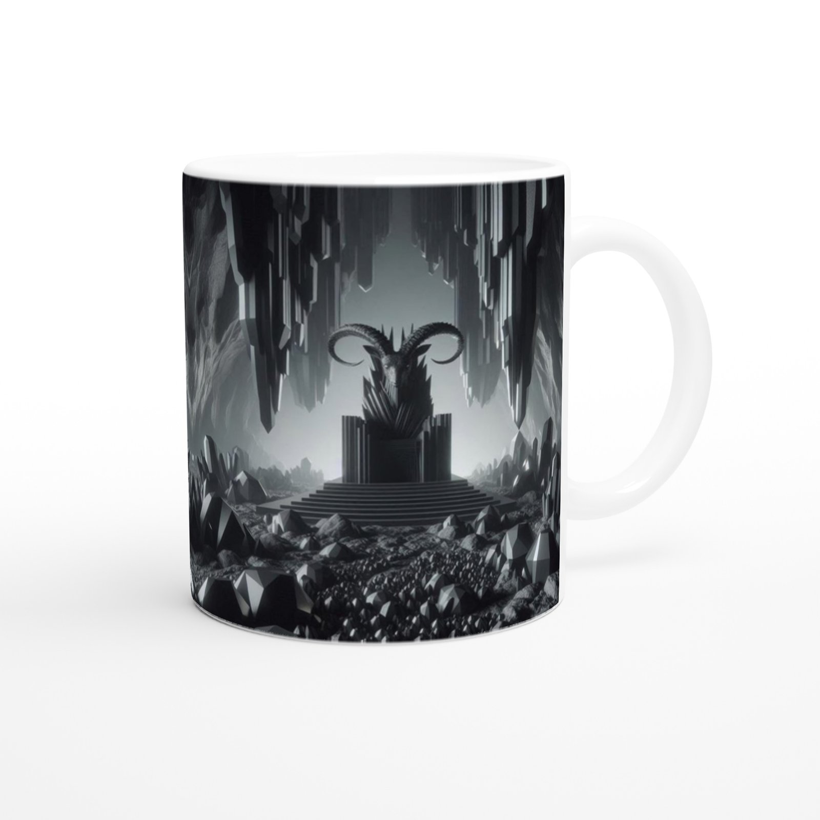 Oğlak Burcu Baskılı Kahve Kupası - Büyülü Kristal Mağarası Temalı Vs3 - 3