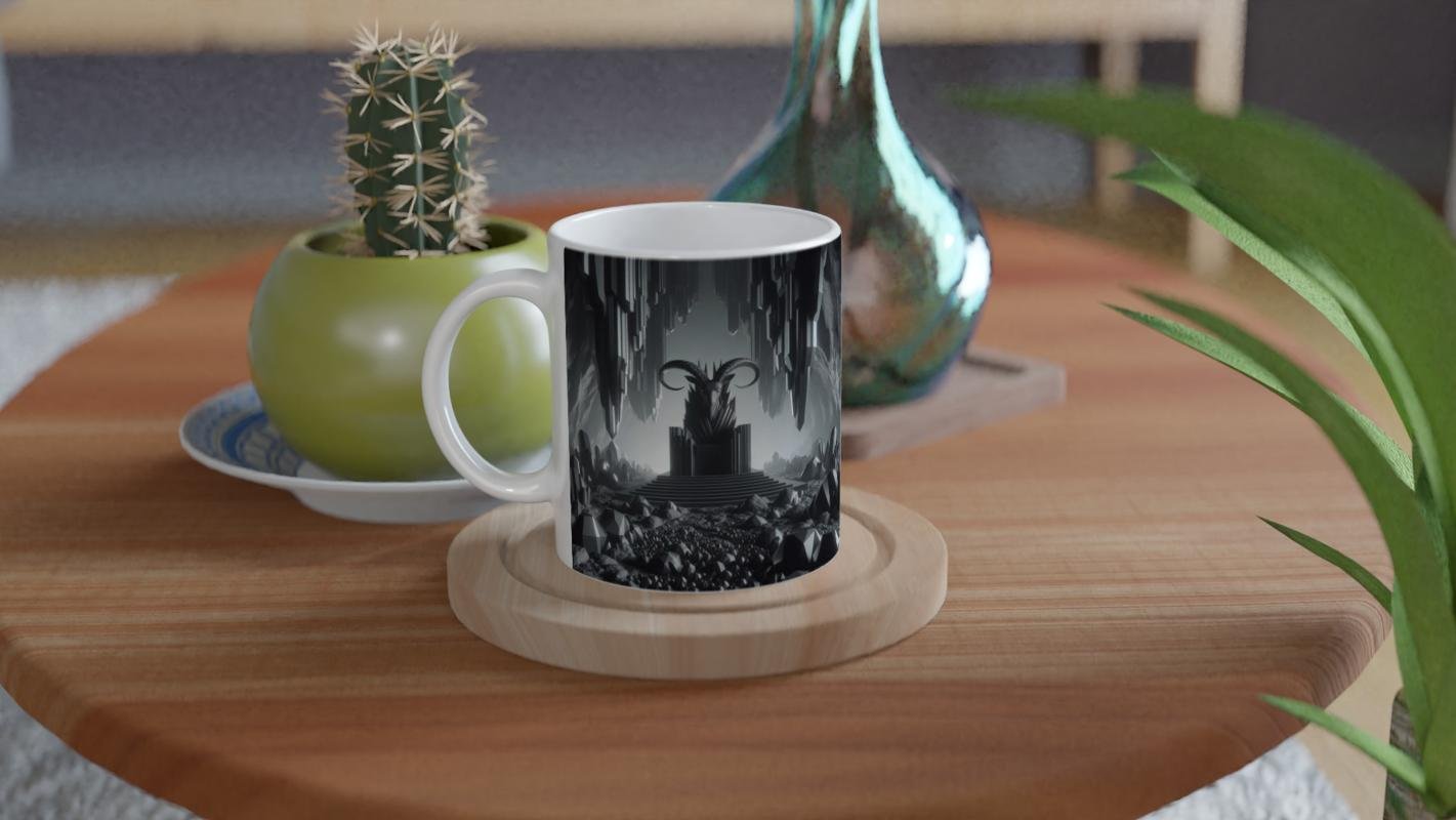 Oğlak Burcu Baskılı Kahve Kupası - Büyülü Kristal Mağarası Temalı Vs3 - 4