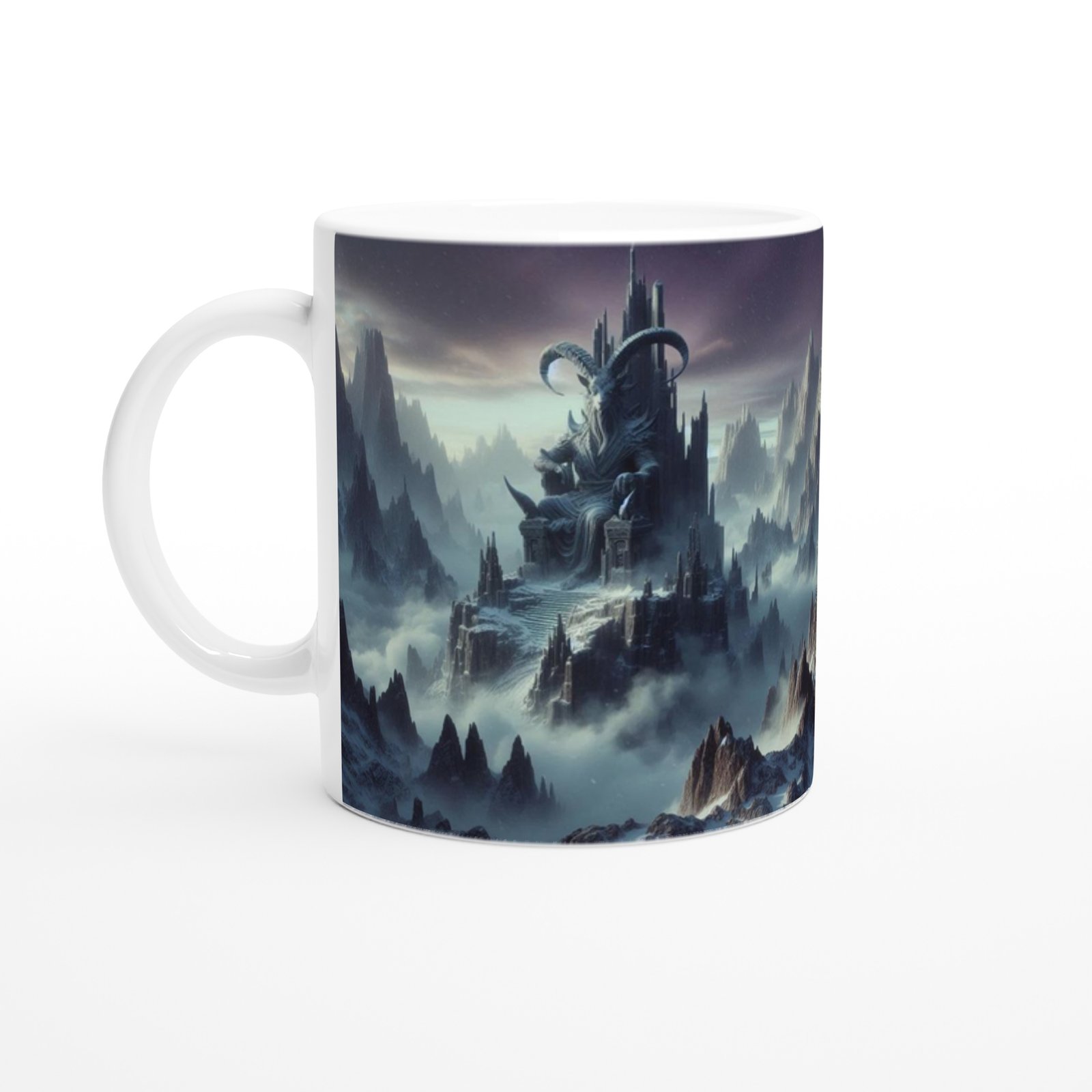 Oğlak Burcu Baskılı Kahve Kupası - Elementsel Doğa Krallığı Temalı Vs4