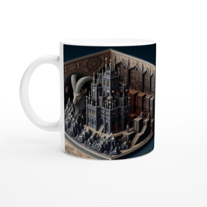 Oğlak Burcu Baskılı Kahve Kupası - Zodyak Kütüpanesi Vs2