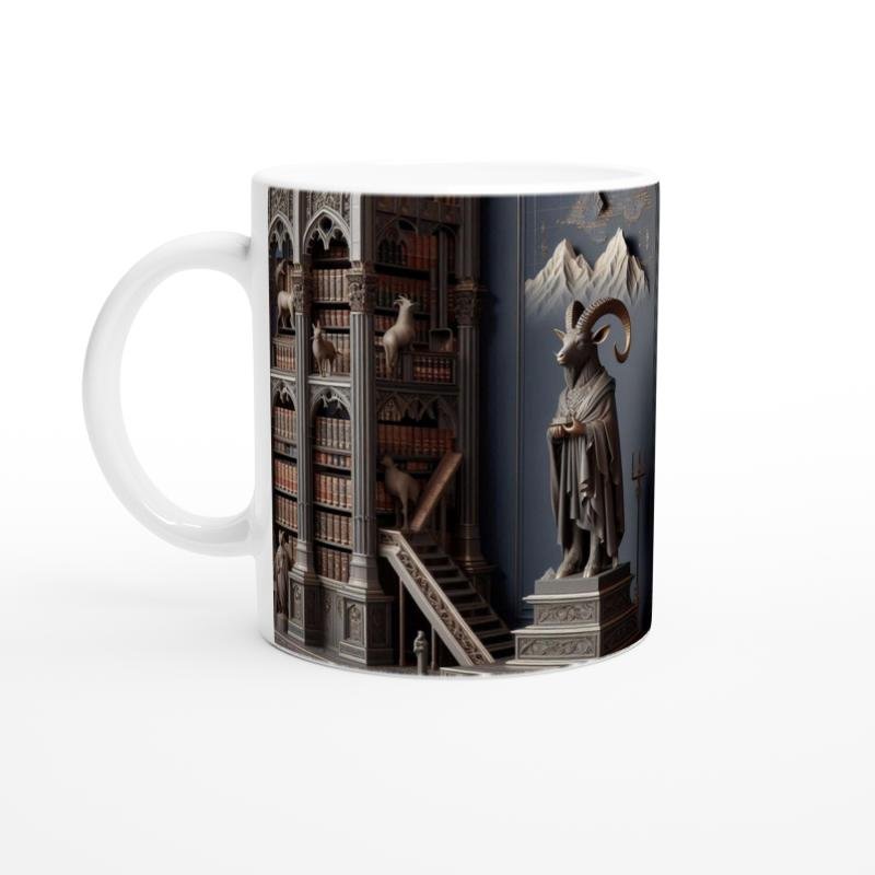 Oğlak Burcu Baskılı Kahve Kupası - Zodyak Kütüpanesi Vs3