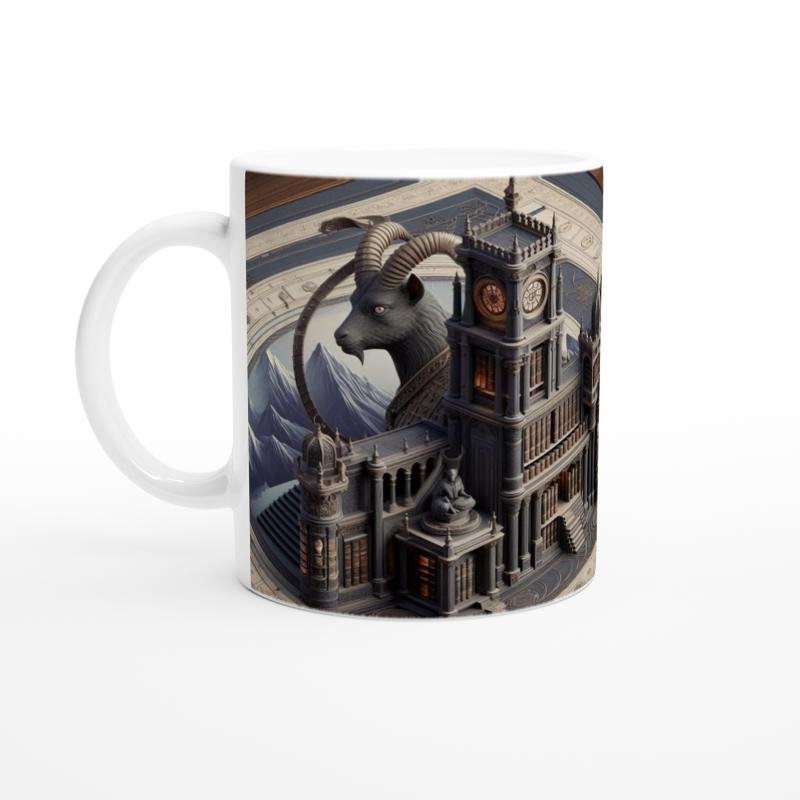 Oğlak Burcu Baskılı Kahve Kupası - Zodyak Kütüpanesi Vs4