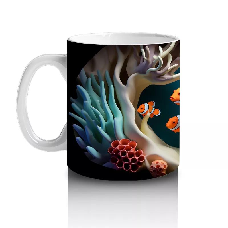 Okyanus Derinliğinde Neşeli Palyaço Balıkları – Baskılı Kupa - 2