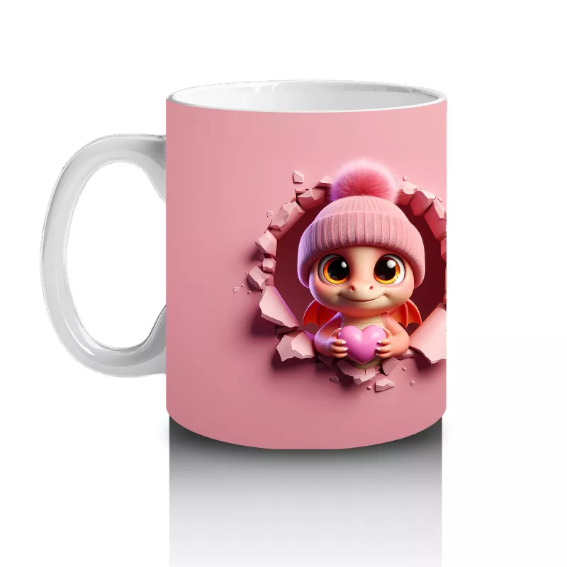 Örgü Şapkalı Sevimli Ayıcık – Baskılı Kahve Kupası - 2