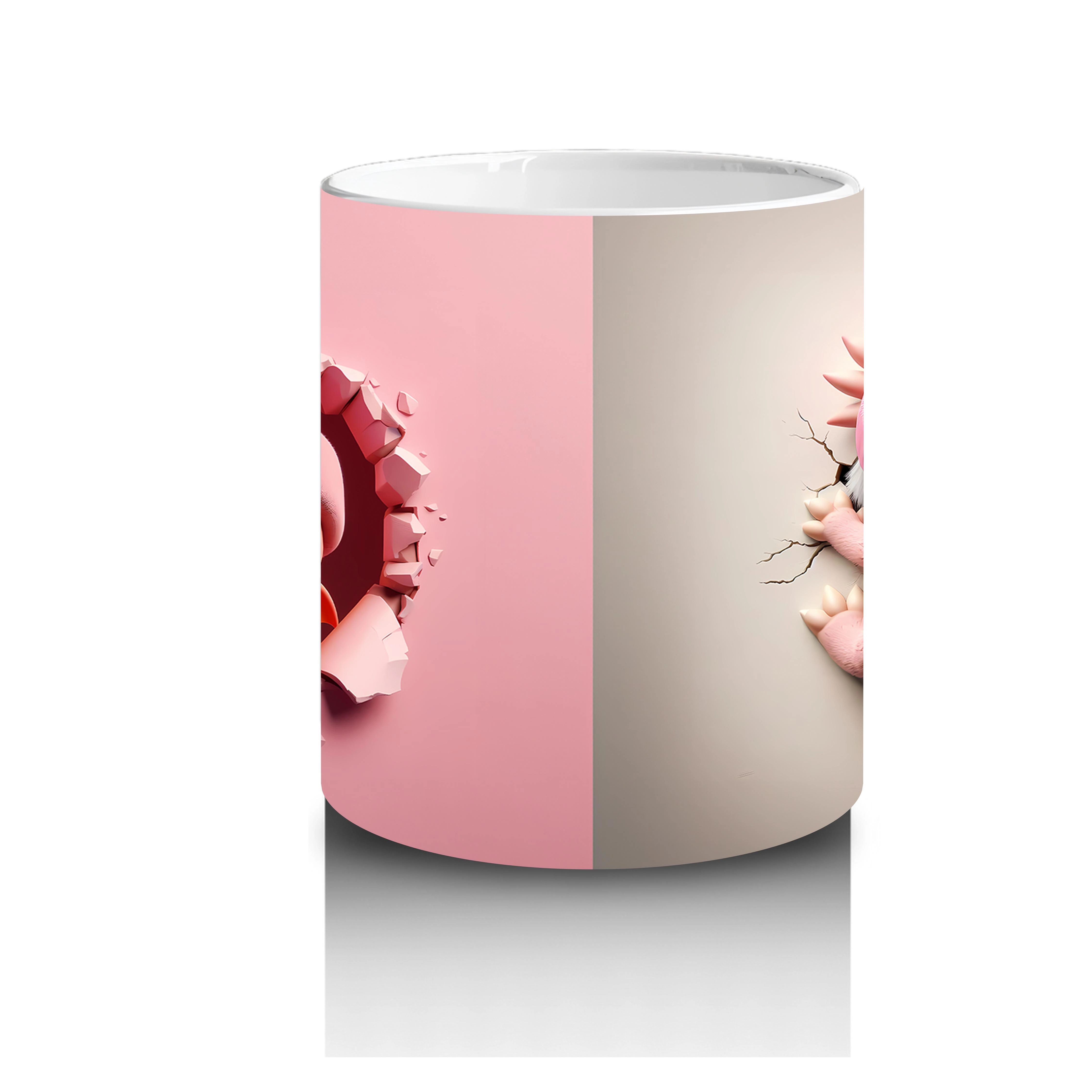 Örgü Şapkalı Sevimli Ayıcık – Baskılı Kahve Kupası - 3