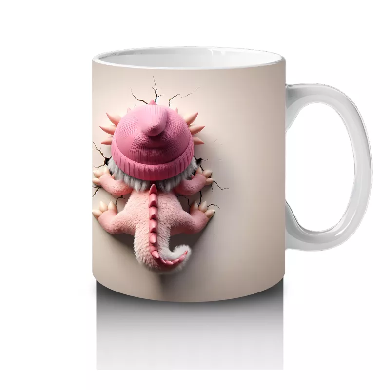 Örgü Şapkalı Sevimli Ayıcık – Baskılı Kahve Kupası - 4