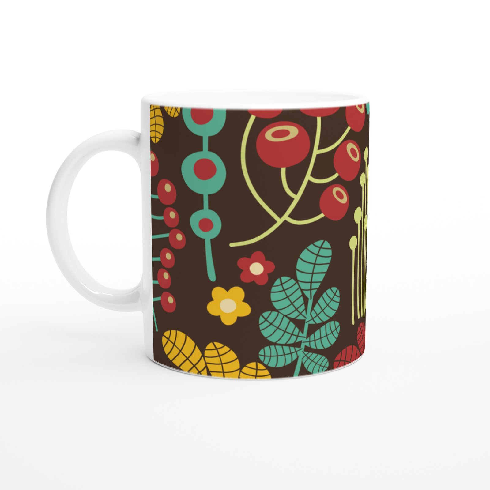 Orman Çizgili Kuş Kupa Bardak