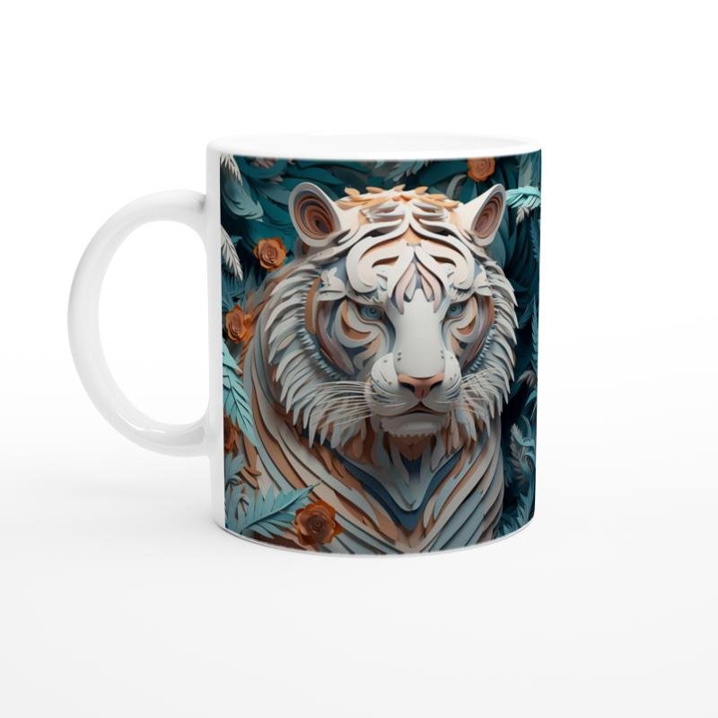 Ormanın Derinliklerinden Bakan Kaplan Temalı Baskılı Kupa Bardak