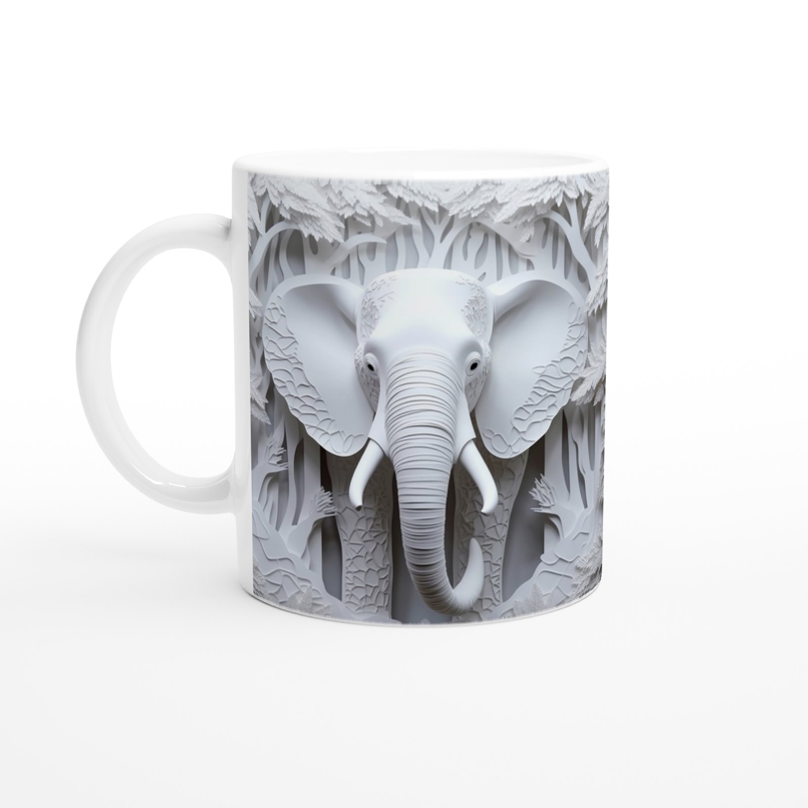 Ormanın Sessiz Gücü Fil Temalı Baskılı Kupa Bardak