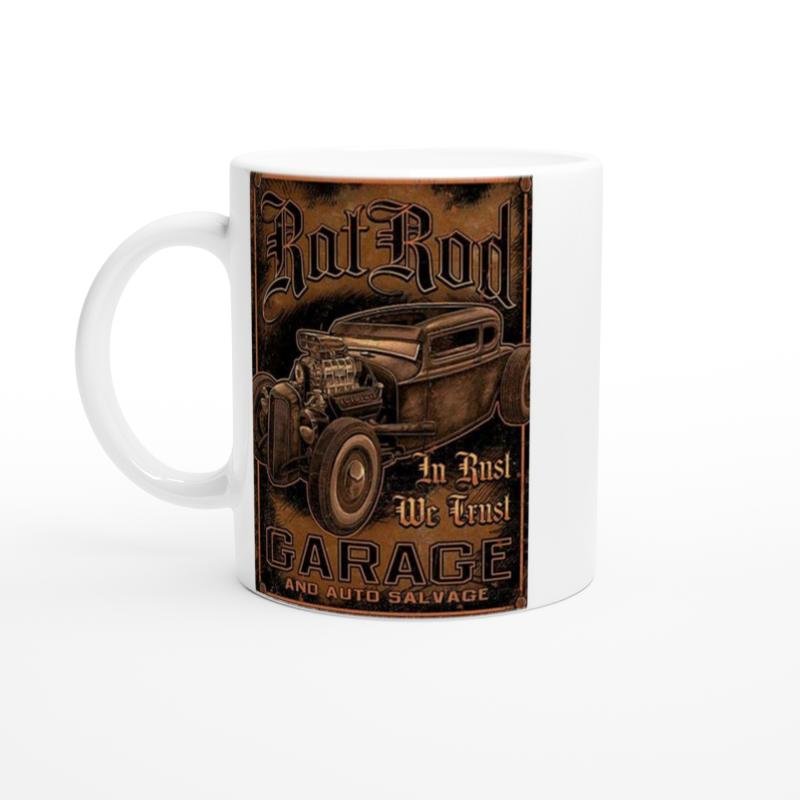 Paslı Güce Saygı Duyan Rat Rod Garaj Kupa Bardak