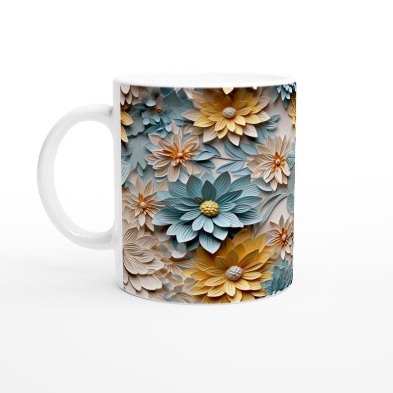 Pastel Bahar Çiçekleri Kupa Bardak