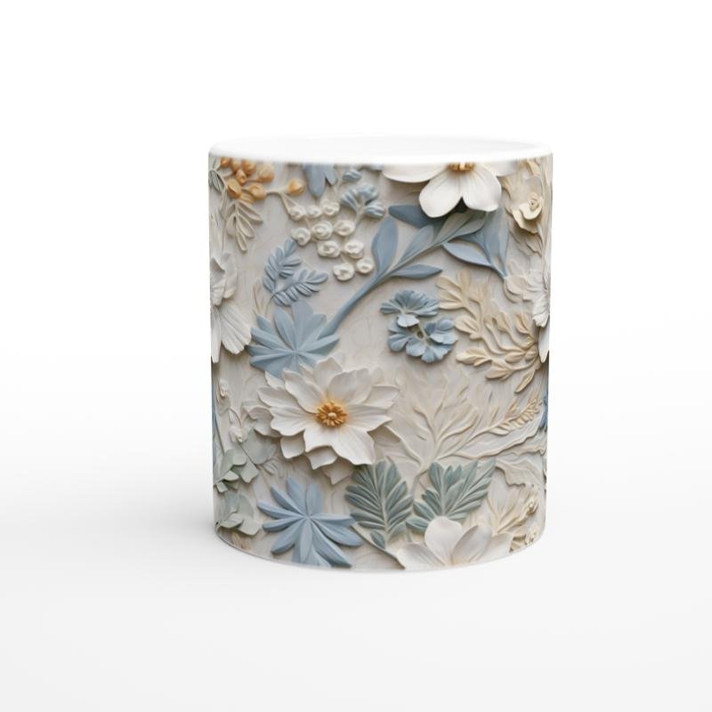 Pastel Bahar Dokunuşlu Çiçekli Kupa Bardak - 2