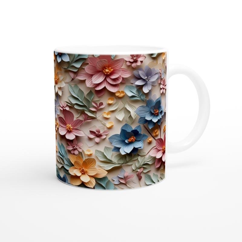 Pastel Bahar Rüyası Çiçekli Kupa Bardak - 3